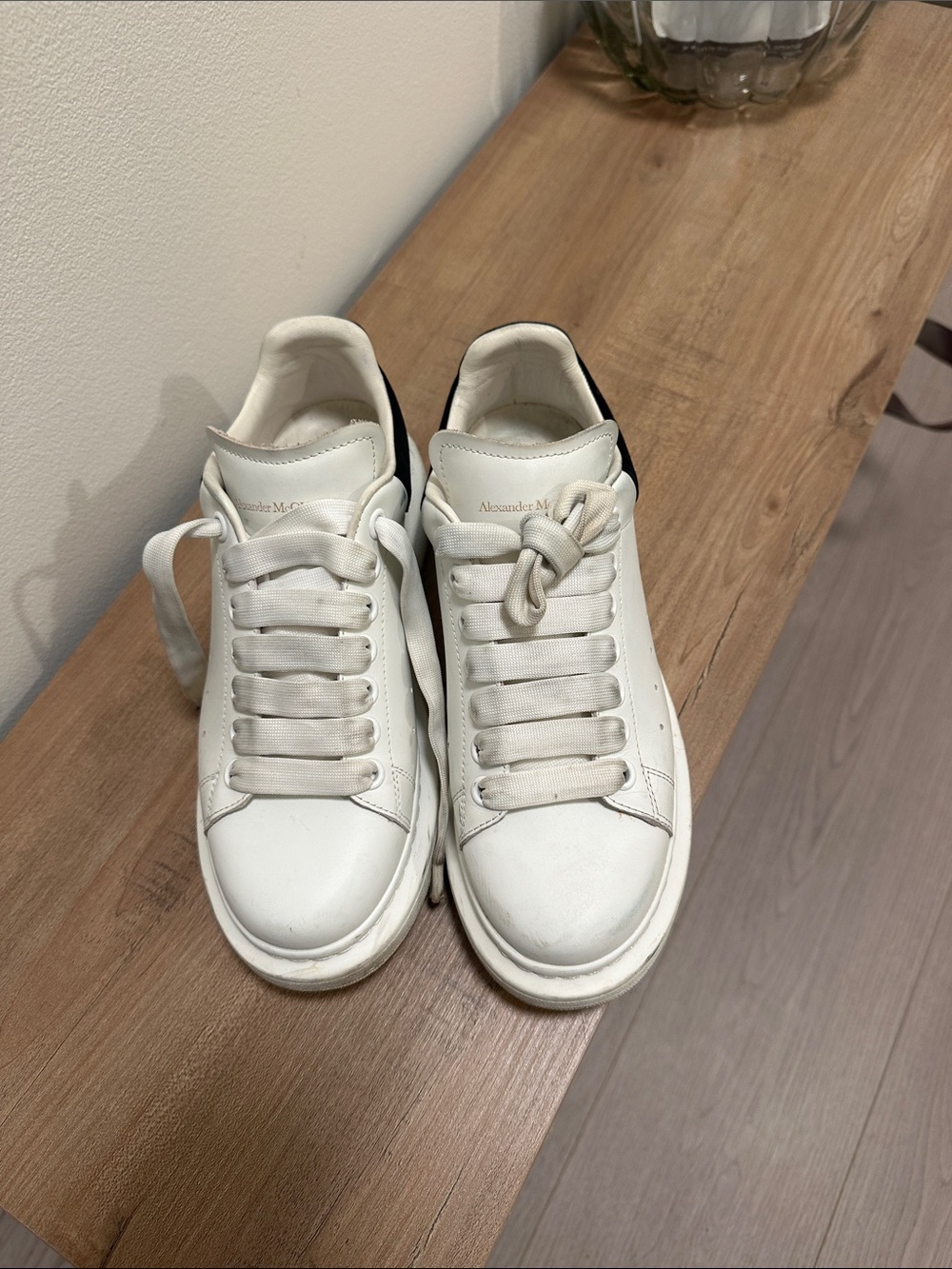 Alexander McQueen White Leather Sneakers